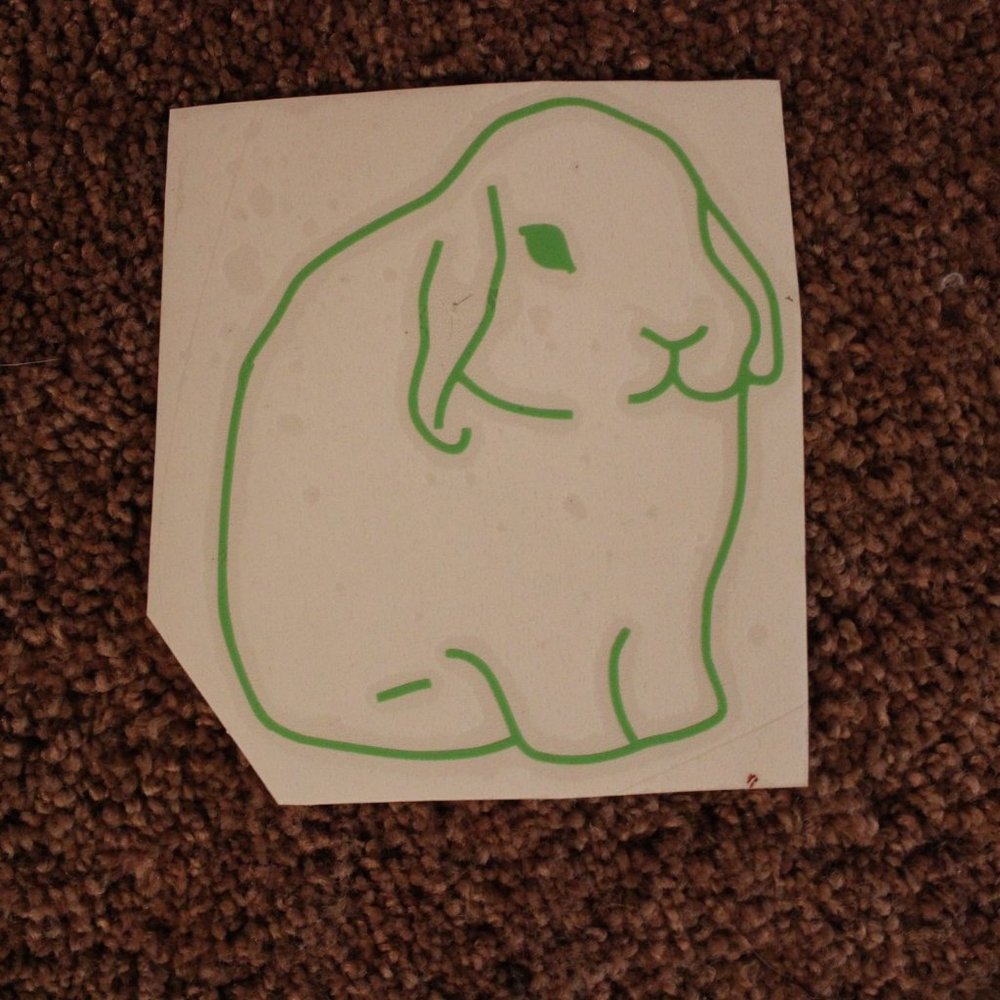 Holland Lop Silhouette Decal